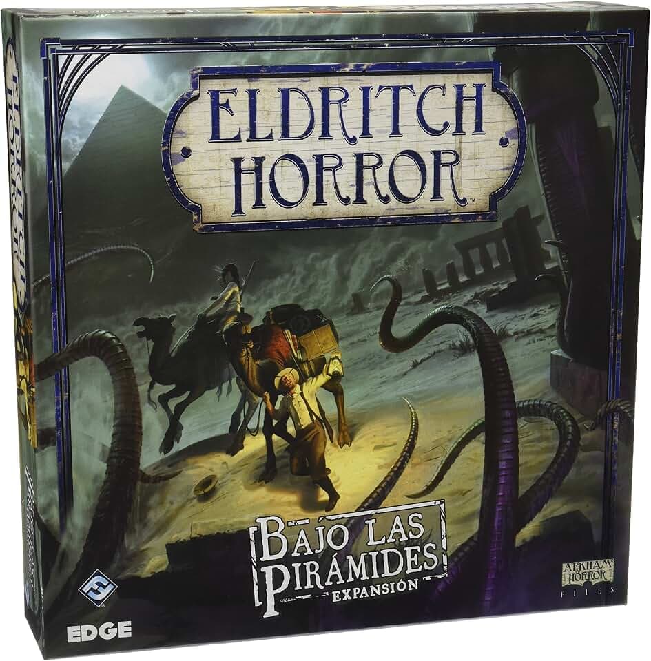 Fantasy Flight Games | Eldritch Horror: Unter den Pyramiden | Erweiterung | kooperatives Brettspiel für Mystery und Strategie | ab 14 Jahren | 1 bis 8 Spieler | 2-4 Stunden pro Spiel | Spanisch