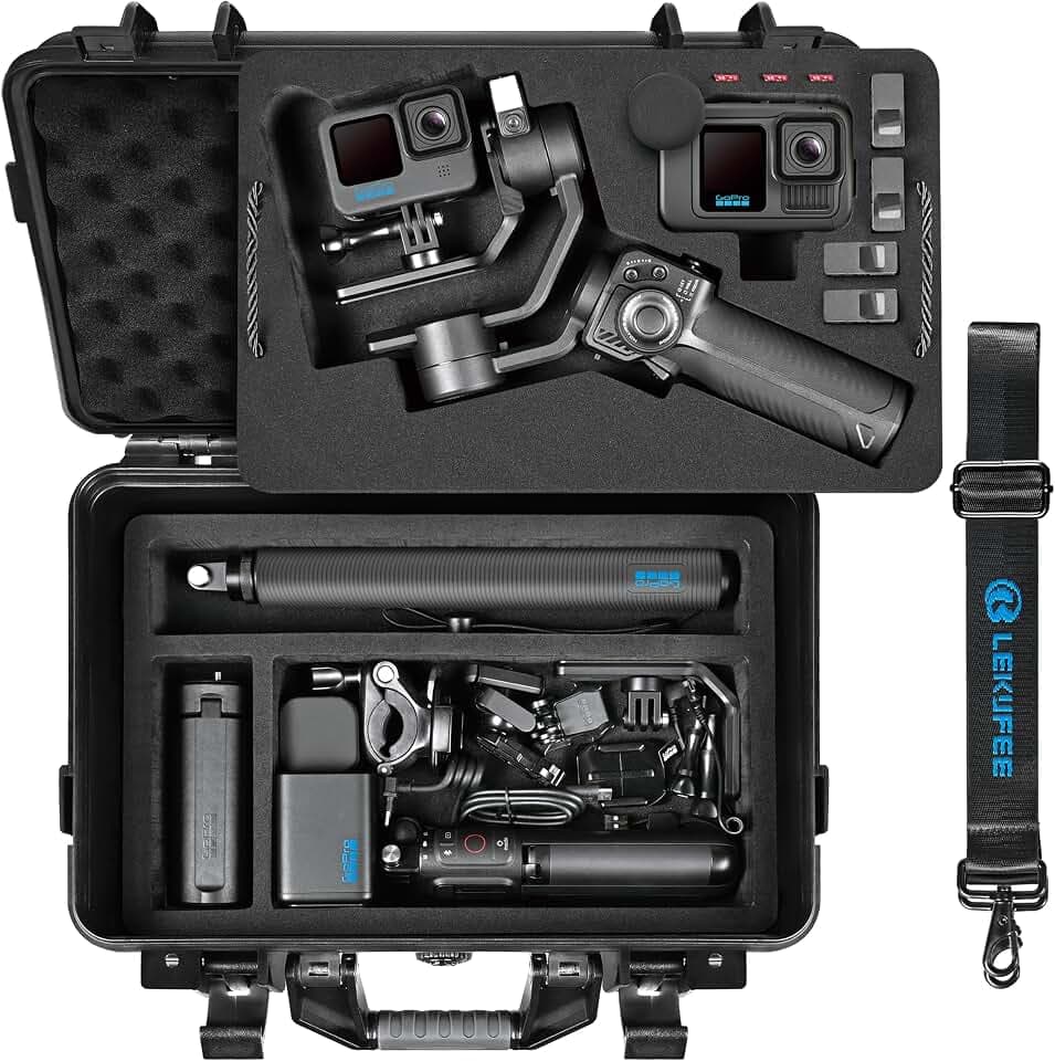 LEKUFEE Transportkoffer für GoPro Fluid Pro AI 3-Achsen-Gimbal-Stabilisator