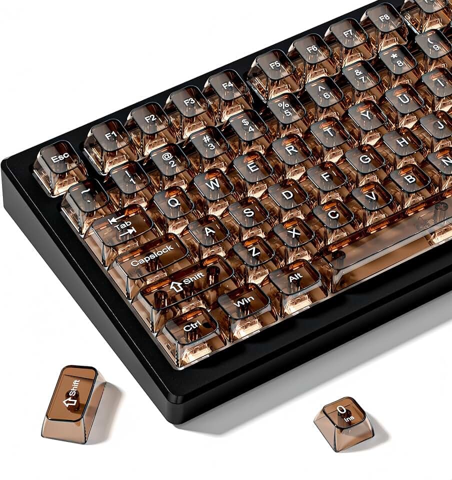dagaladoo Clear keycaps Set,Translucent Keyboard keycaps,Jelly Key caps