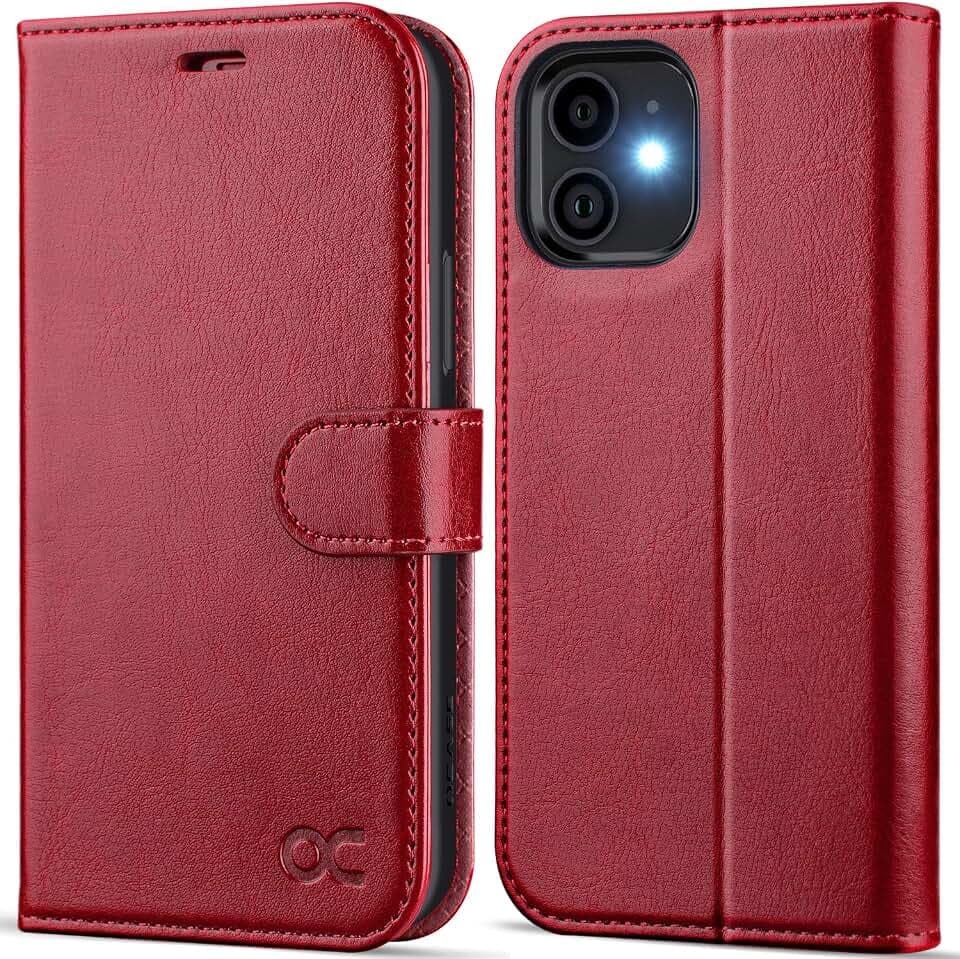 OCASE Hülle für iPhone 12 Handyhülle für iPhone 12 Pro Rot
