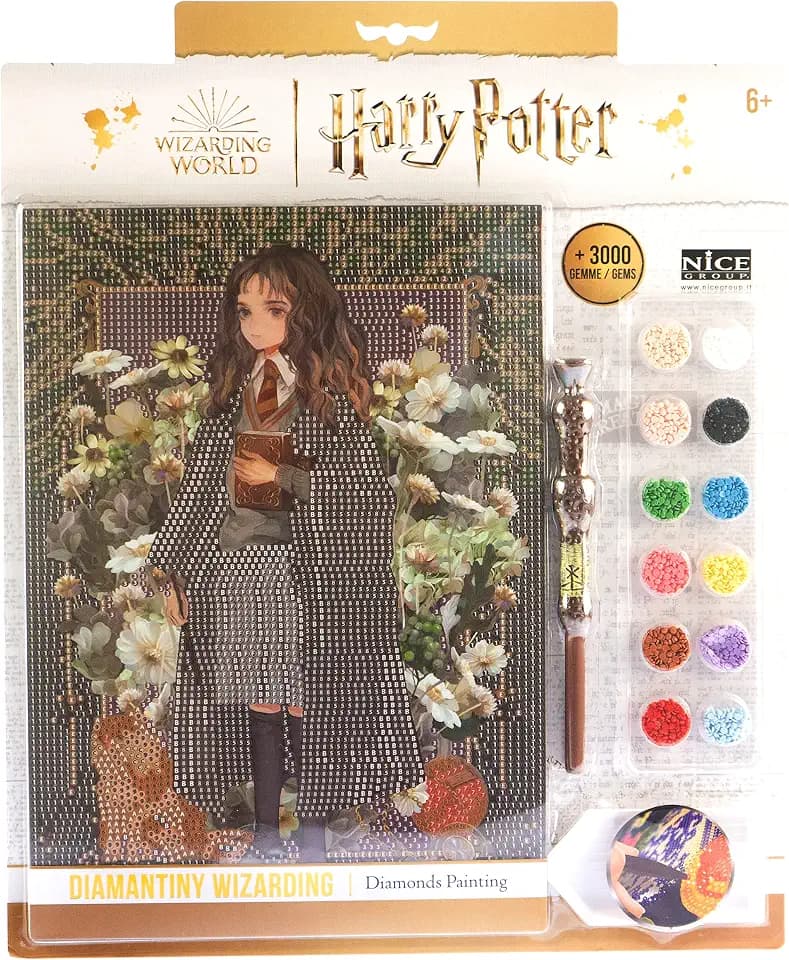 DIAMANTINY Harry Potter – Yume Fantasy Hermine – Bastelset Mosaik Crystal Art Diamond Painting 1 x A4