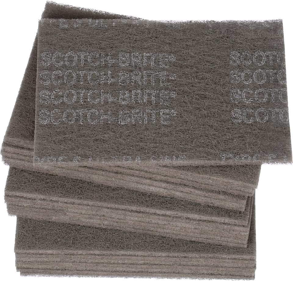 Scotch-Brite 07448 Handpolster aus Silikonkarbid, sehr fein, 15,2 x 22,9 cm, 1 Box of 20 pads (20 total units), 1