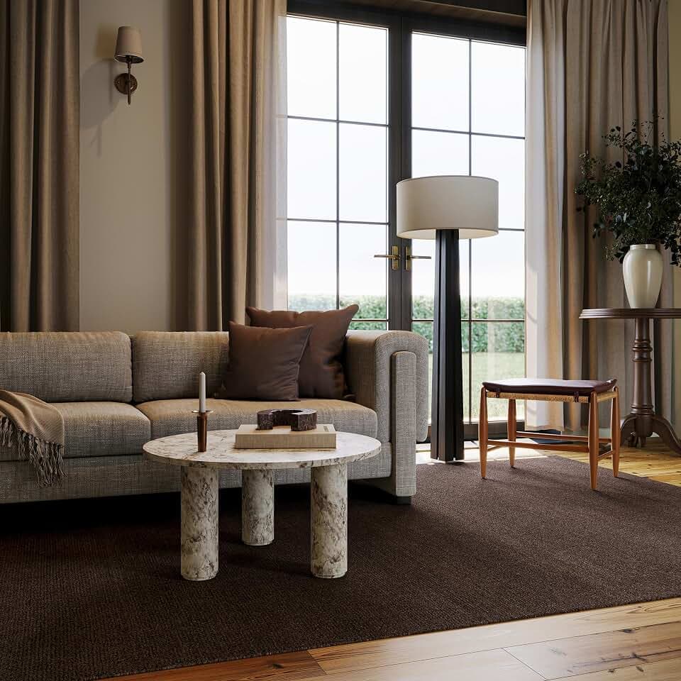 Nuloom Hollis Dark Brown Solid Hand Tufted Wool Area Rug, 7' 6" x 9' 6"
