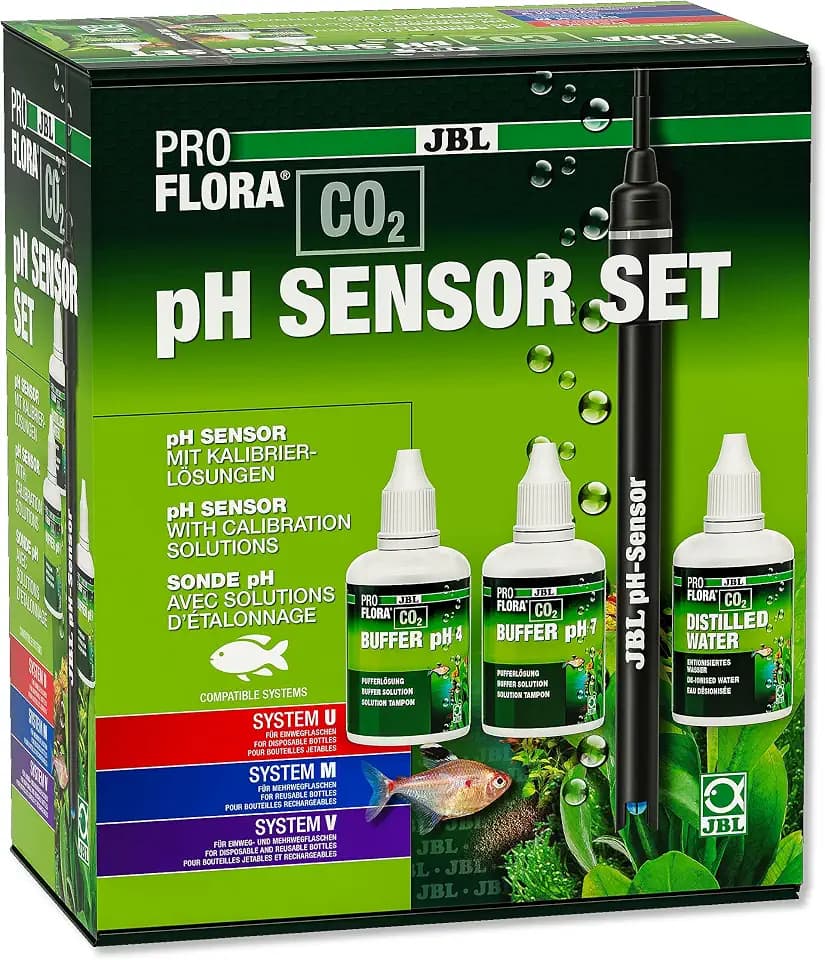 JBL PROFLORA CO2 pH SENSOR SET, pH-Elektroden-Set mit BNC-Anschluss, Inkl. Kalibrierflüssigkeit und weiterem Zubehör