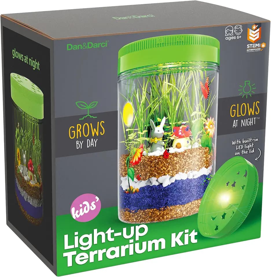 Light-Up Terrarium Kit for Kids - STEM Science Kit - Educational DIY Toy
