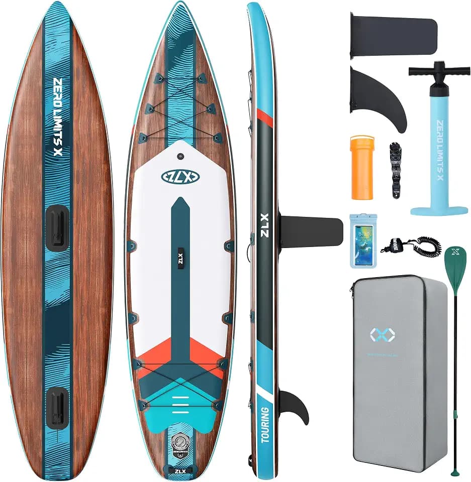 ZLX Inflatable Paddle Board, 11'6"/10'6" x 33" Stable Stand Up Paddleboard