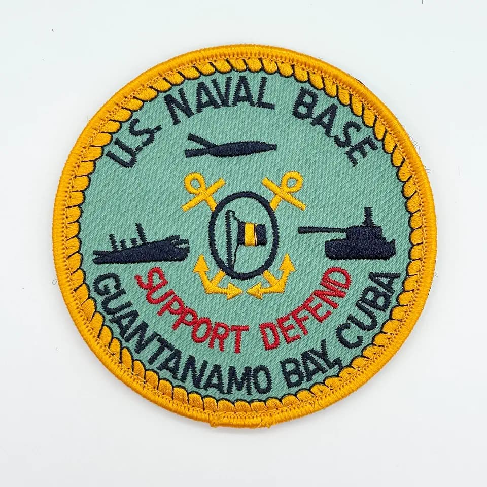US Naval Base Guantanamo Bay Patch - with Hook and Loop, 4"