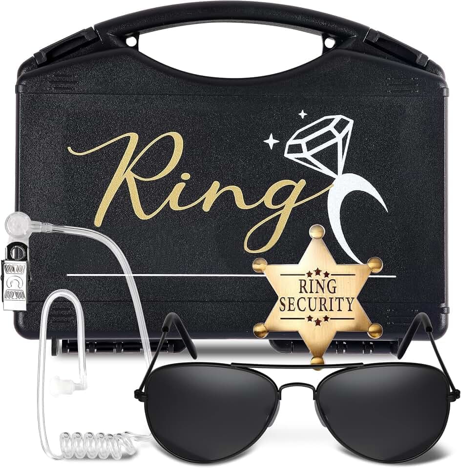 Ring Bearer Security Wedding Set with Ring Box and Spy Accessories