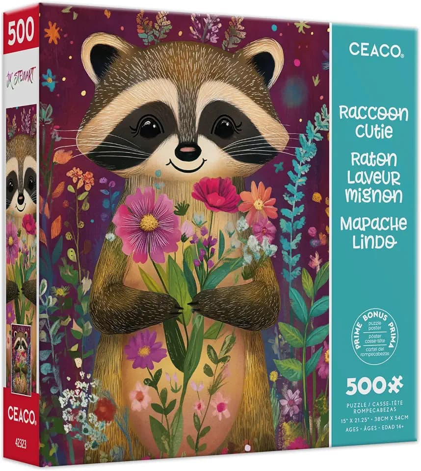 Ceaco - Raccoon Cutie - 500 Piece Jigsaw Puzzle for Adults