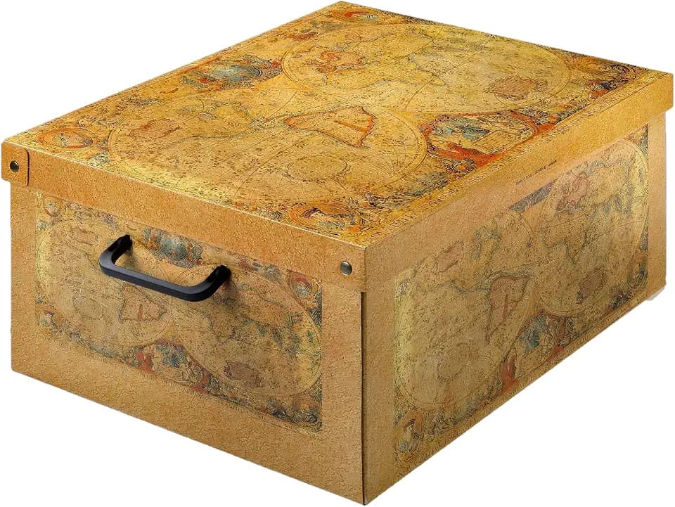 Aufbewahrungsbox mit deckel aus Karton für Kleidung und Wäsche, Karte Mittel Kisten aufbewahrung, saisonaler Wechsel, Organizer Ideal für Vakuumbeutel oder Geschenkbox 42x32x21 cm