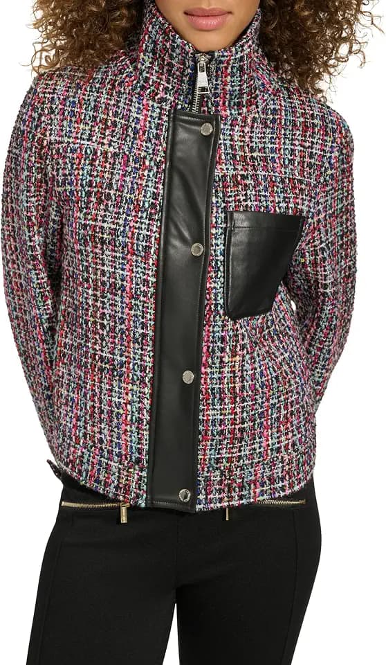 KARL LAGERFELD Women's Short Tweed Jacket