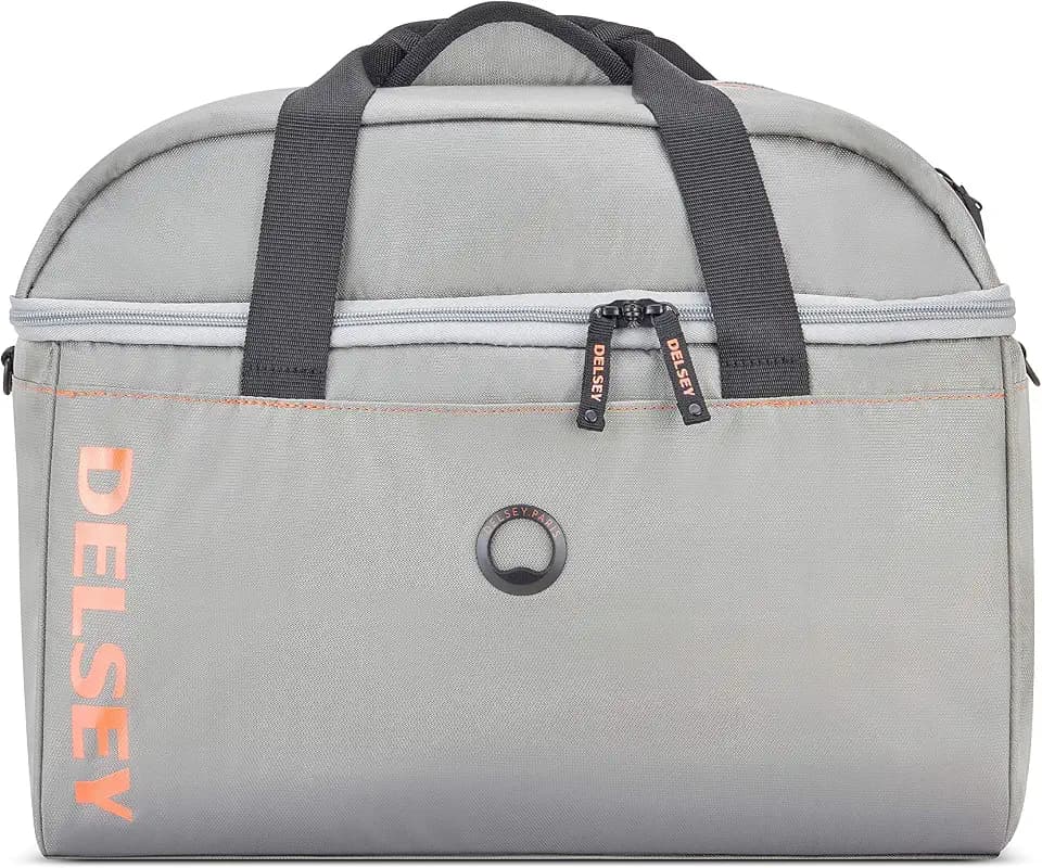 DELSEY Paris Egoa Travel Duffel Bag made from 100% Recycled Materials, Light Gray, 18 Inch