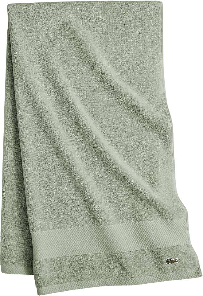 Lacoste Heritage 100% Supima Cotton Bath Towel 30" x 54", Aloe