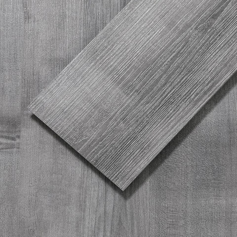 Peel and Stick Floor Tile, 36-Pack 36"x 6" Smoke Grey Wood Grain Sticky Tiles, Waterproof Vinyl Flooring Cover 54 sq. ft, DIY Luxury Vinyl Plank Flooring for Bedroom, Living Room, Kitchen