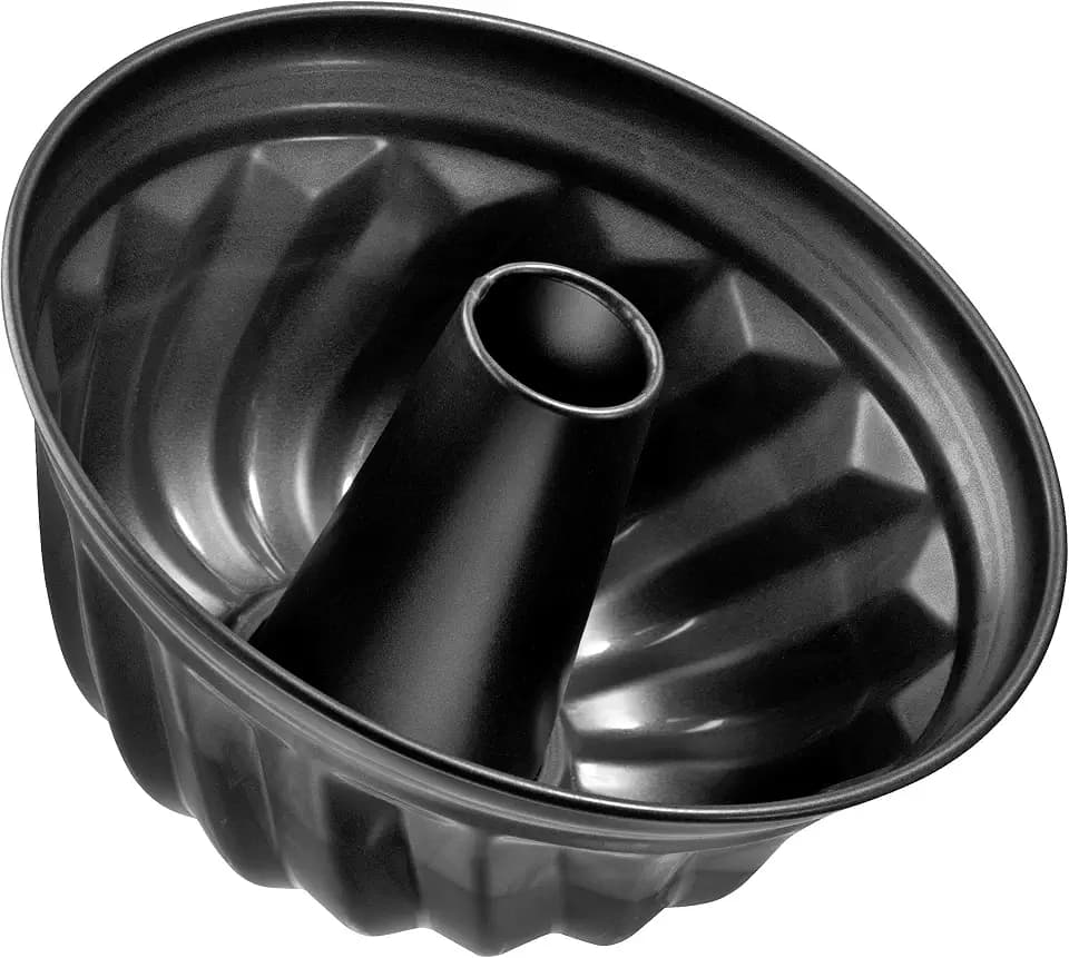 Zenker Gugelhupfform Ø 22 cm PURE, Kuchenform stabil & beschichtet, für saftigen Gugelhupf, runde Backform mit Antihaftbeschichtung (Farbe: schwarz), Menge: 1 Stück