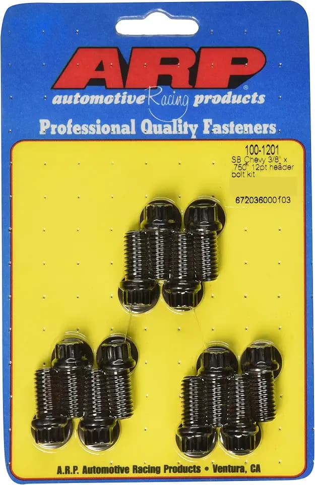 ARP 1001201 Black Oxide 12-Point Header Bolts - Set of 12