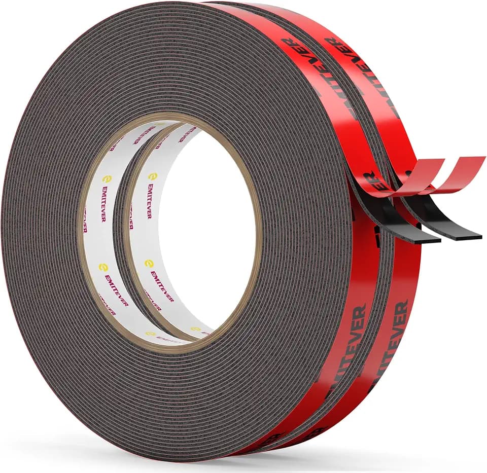 Emitever Doppelseitiges Klebeband Extra Stark 10m x 10mm (2 Rollen)