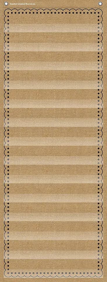 Teacher Created Reources Burlap 14 Pocket Chart (13'' x 34'') (TCR20838)