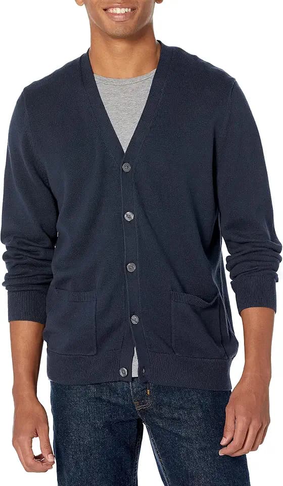 Amazon Essentials Herren Cardigan aus 100% Baumwolle