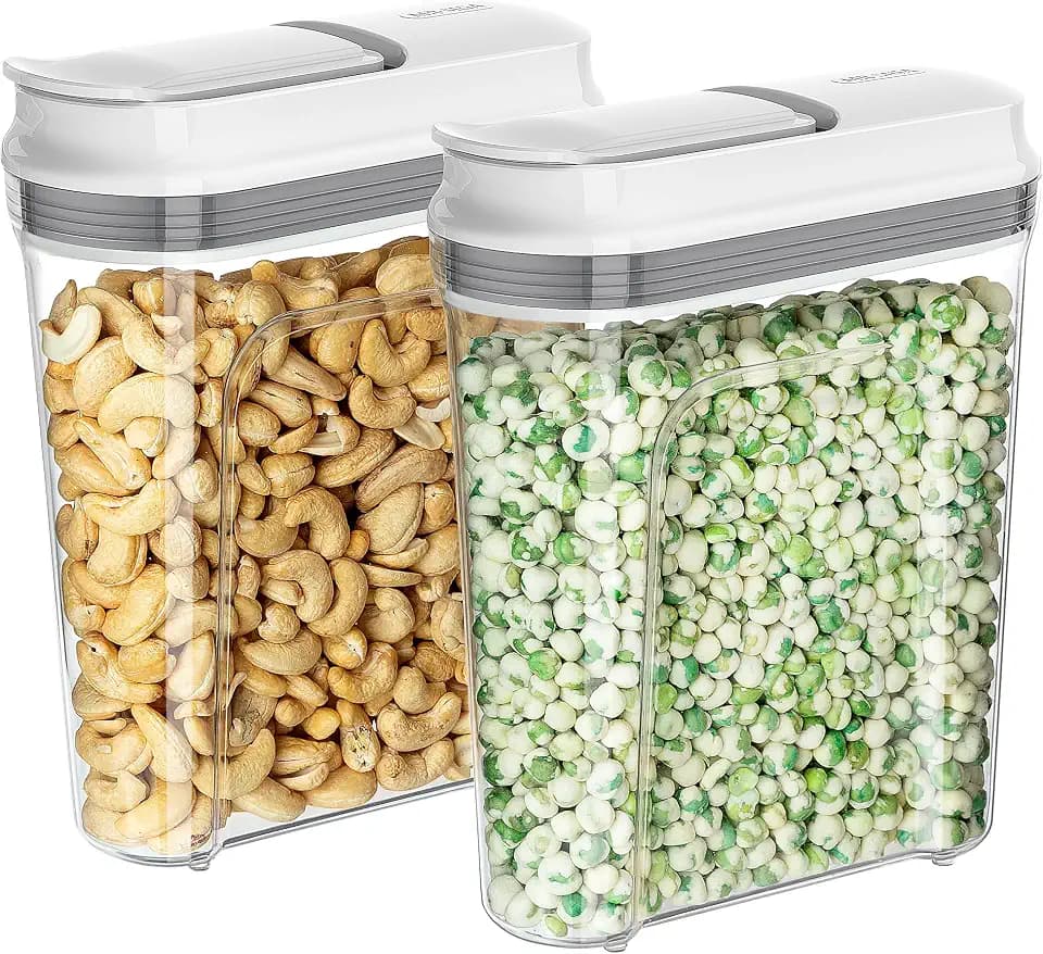 MR.SIGA Airtight Cereal Dispenser Set, Storage Containers for Dry Goods