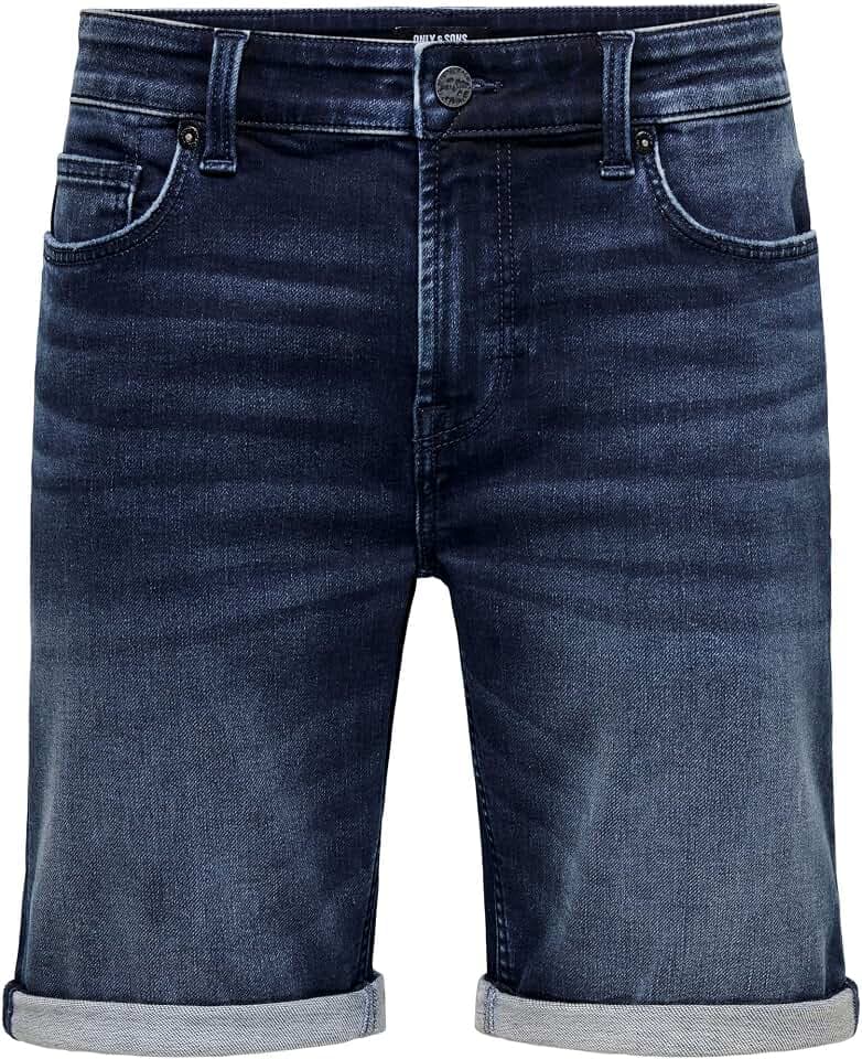 Only & Sons Male Jeans-Shorts ONSPLY Mittlere Taille Normal geschnitten Shorts