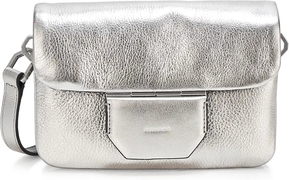 AllSaints Women's Handbag Jupiter Xbody Silver
