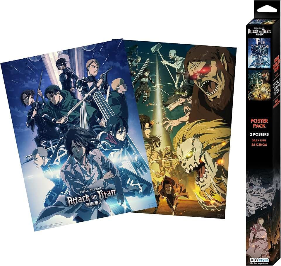 ABYstyle Attack on Titan Poster Set 2 Chibi Poster, Merhfarbig