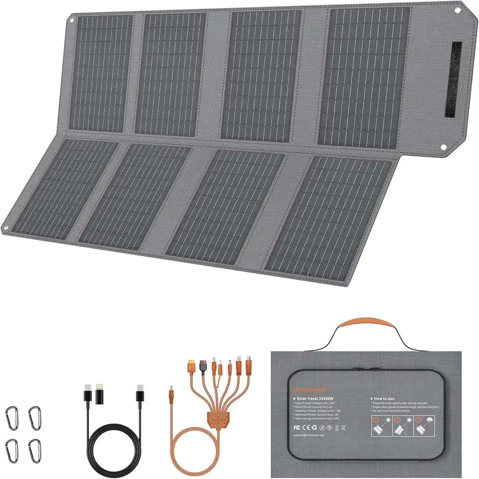 80W Faltbares Solarladegerät, Tragbares Solarpanel