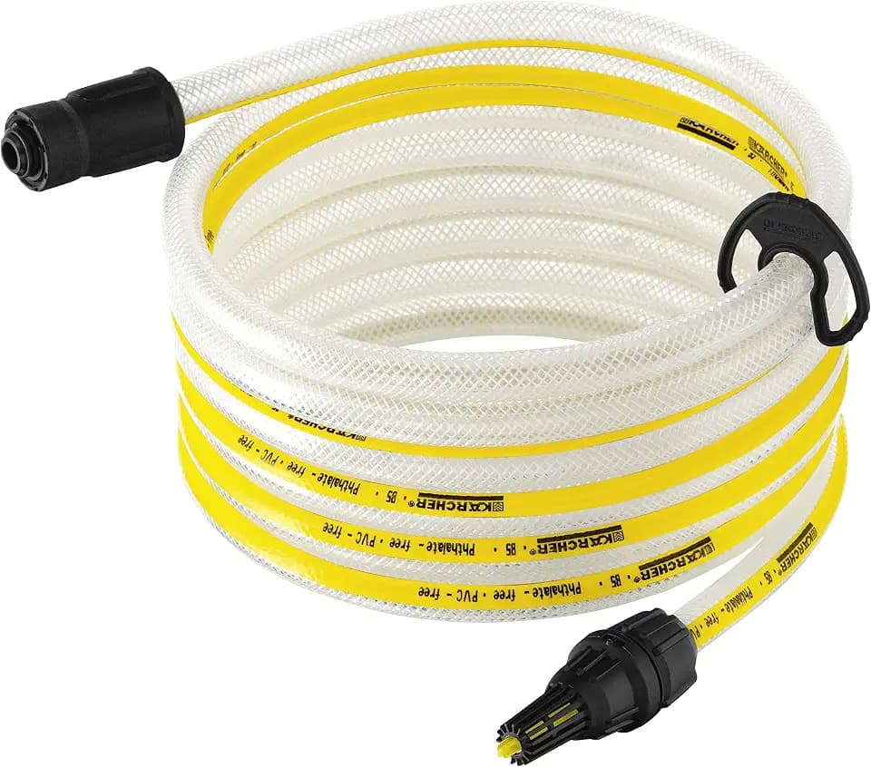 Kärcher 26431000 Saugschlauch und Filter für Hochdruckreiniger-Zubehör, 5 m, weiß, gelb