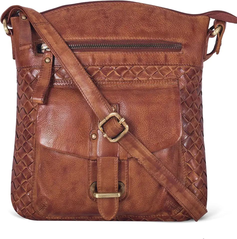 Genuine Leather Crossbody Bag For Women - Medium Cross Body Handbag Purse