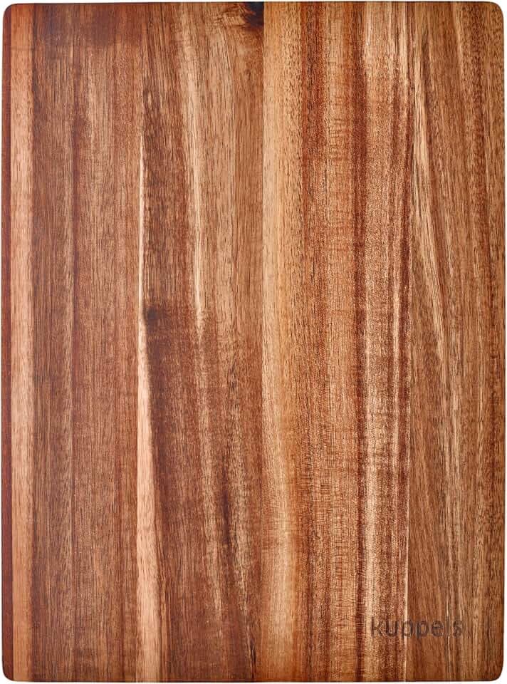 Kuppels SLICE Schneidebrett aus Akazienholz, 40x30x1,5 cm, klingenschonend