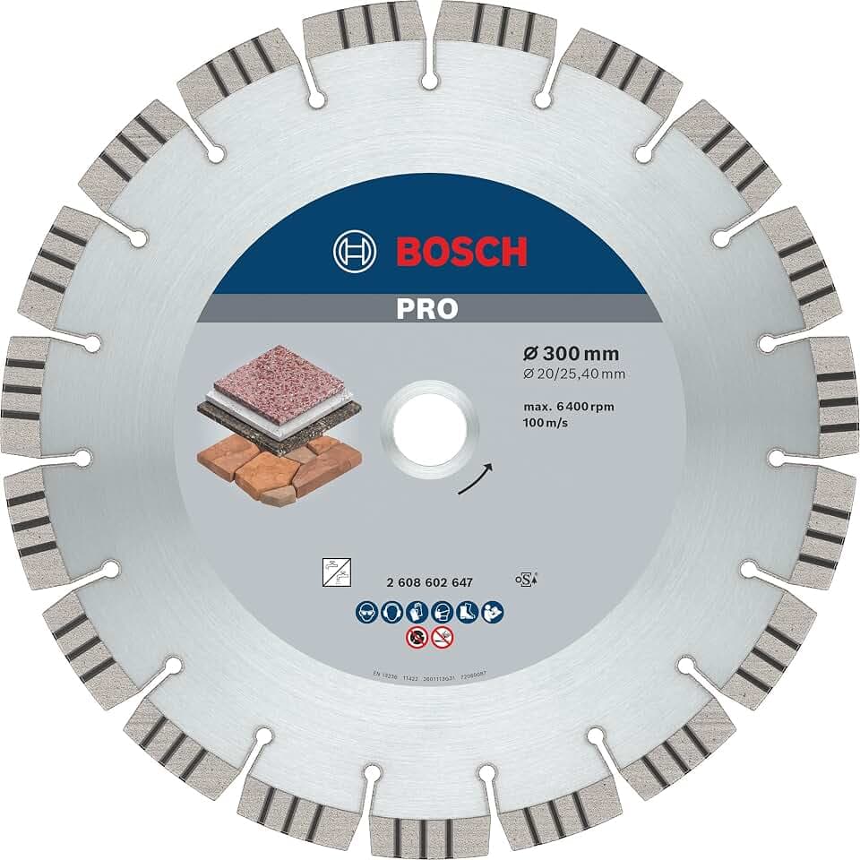 Bosch 1x PRO Stone Diamanttrennscheibe, 300 x 20/25,4 mm