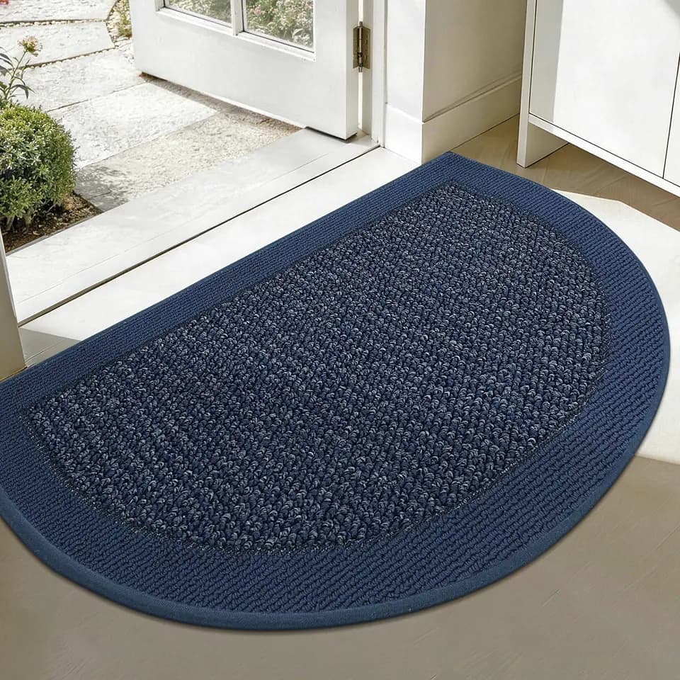 Dirt Trapper Door Mats 26" x 40", Non-Slip & Washable, Blue