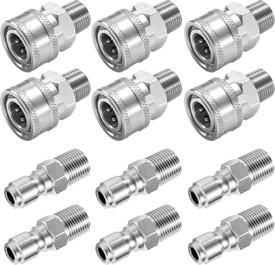 3/8 Inch NPT Pressure Washer Quick Connect Adapter Set, 12-Piece