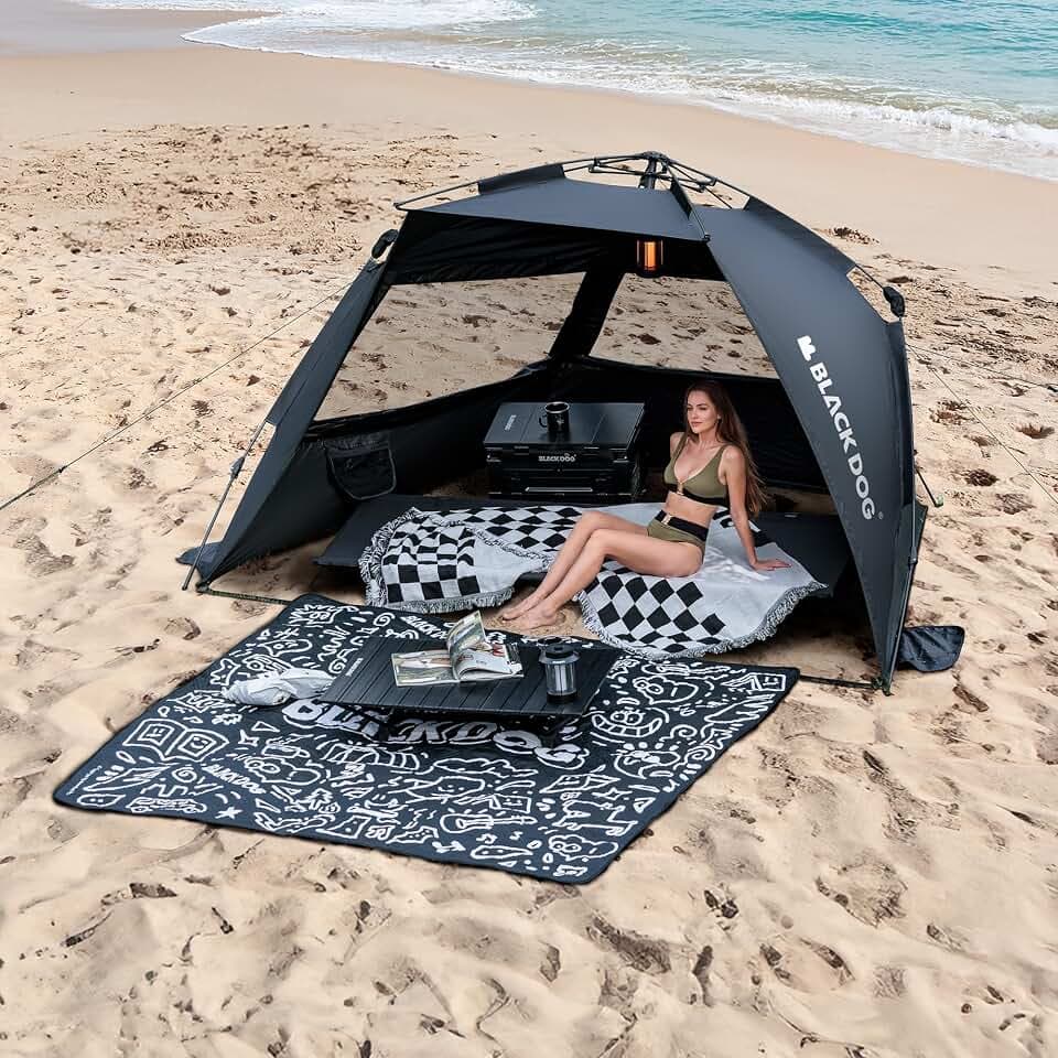BLACKDOG Beach Instant Tent Camping Sun Shelter with Sandbags