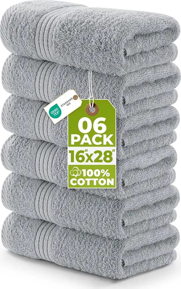 Utopia Towels Premium Handtücher, 41 x 71 cm, 6er-Pack, Kühles Grau