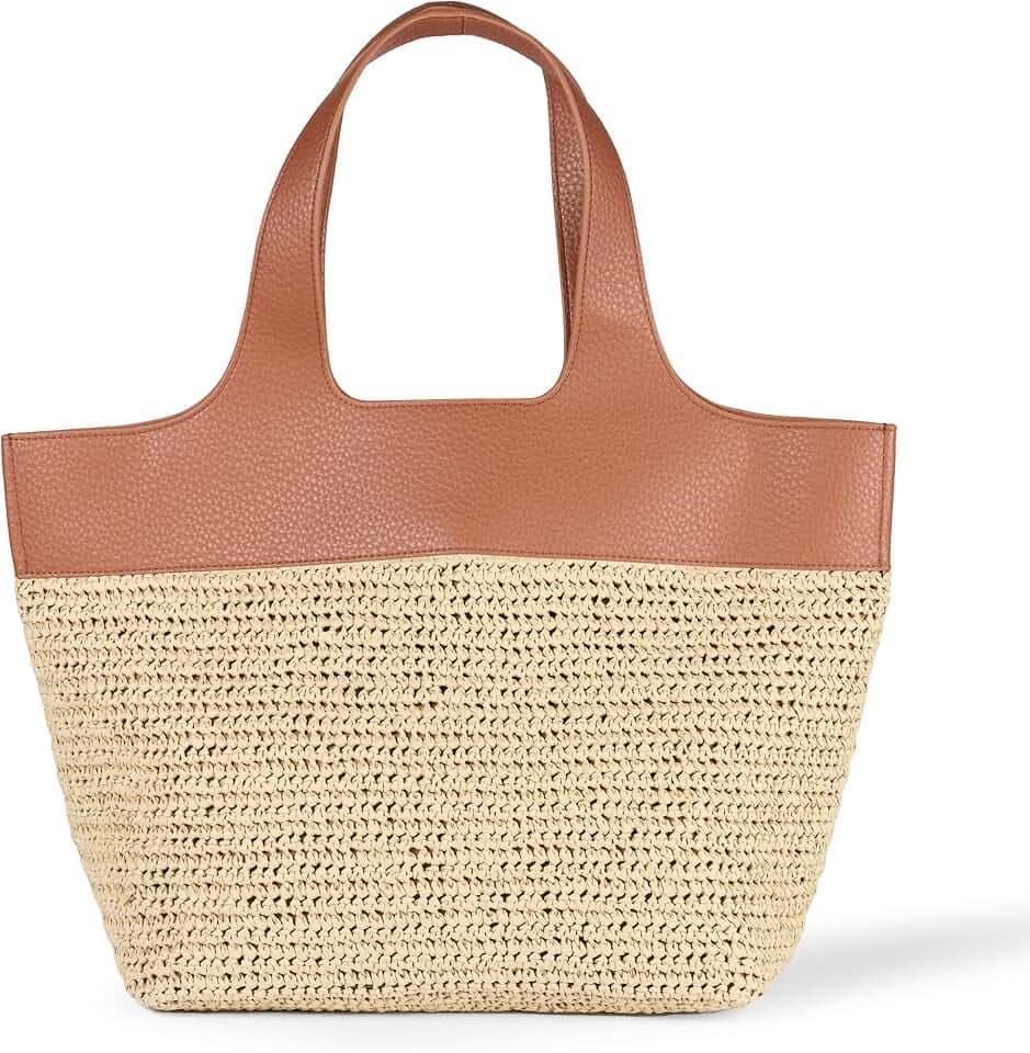 Amazon Essentials Women's Oversized Tote Bag, Tan