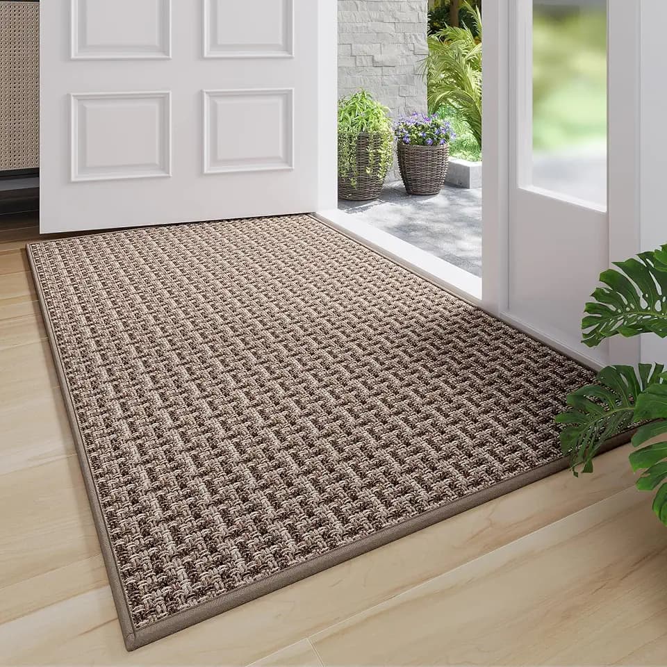 YDKGL Front Door Mat Indoor Non Slip Entry Mat Extra Large Brown 36"x60"
