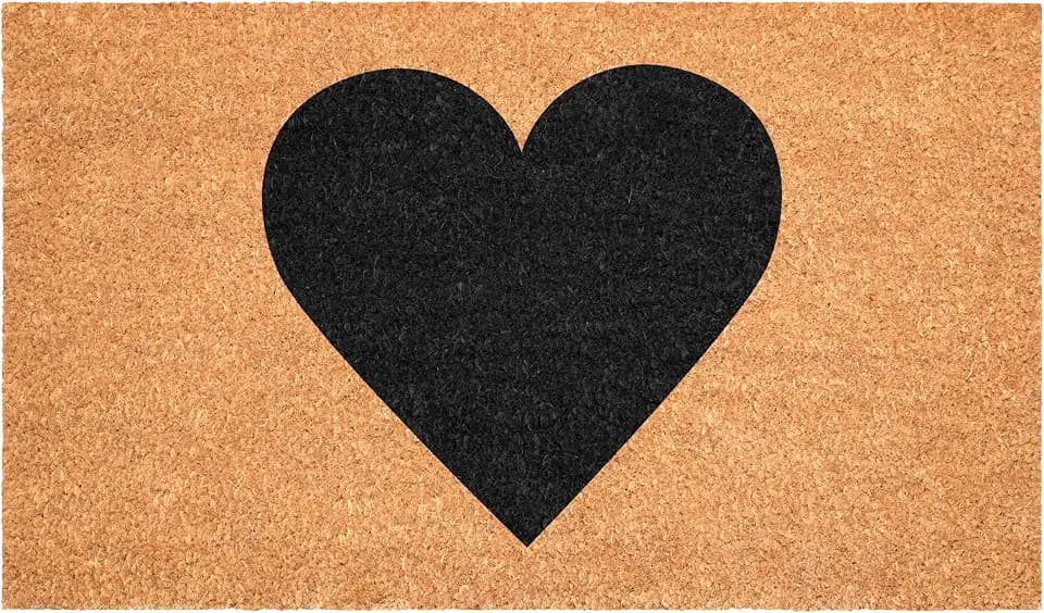 Calloway Mills Madison Heart Doormat (Black, 24" x 36")