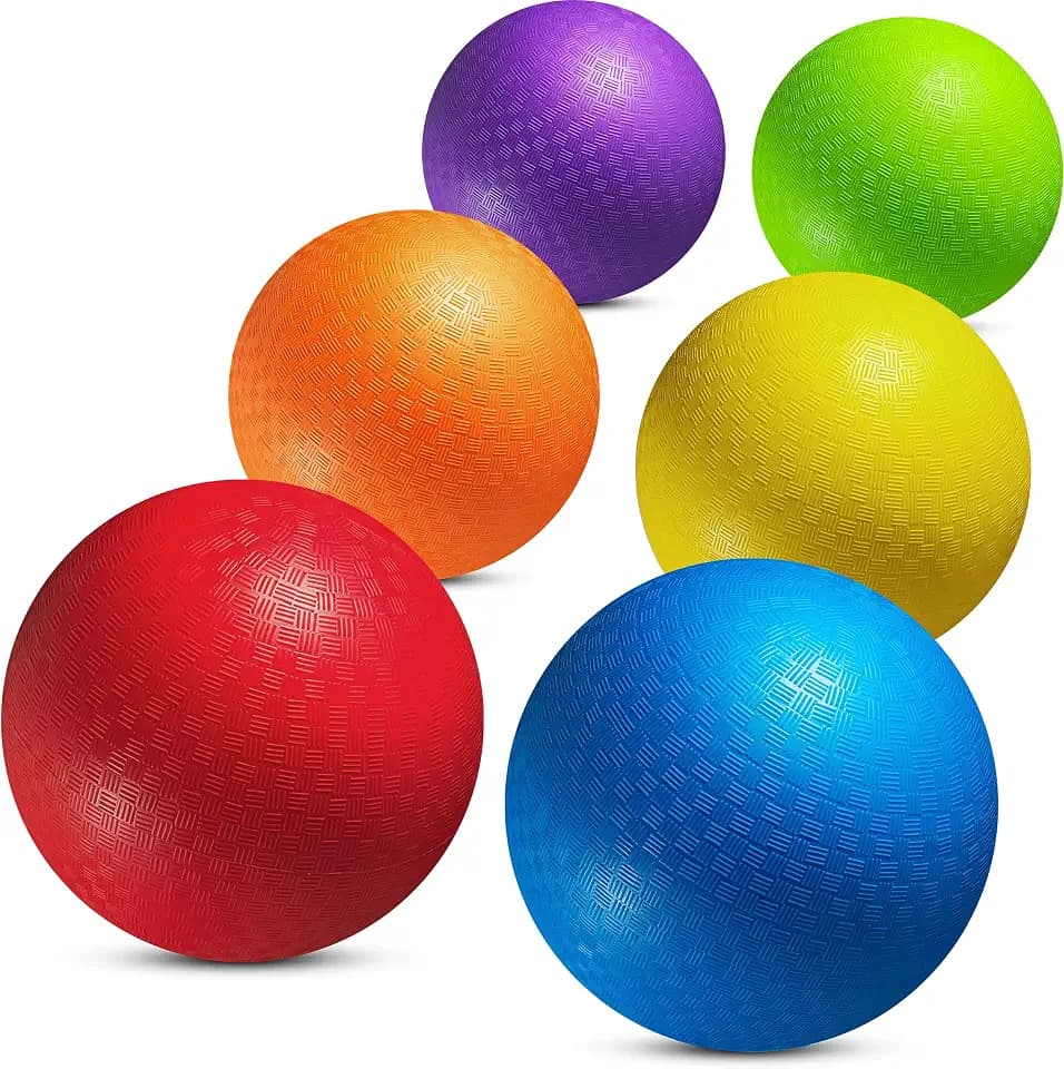 8.5-Inch Kickball Playground Balls for Kids & Adults (6-Pack)