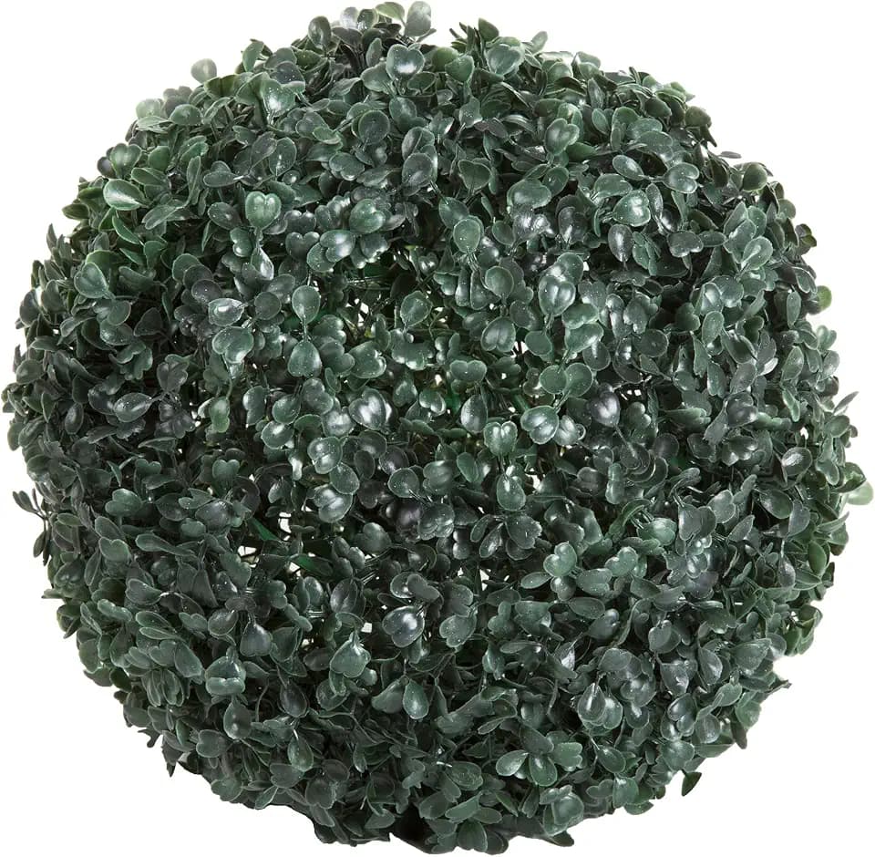Pure Garden Boxwood Fake Plant, Green, 11in