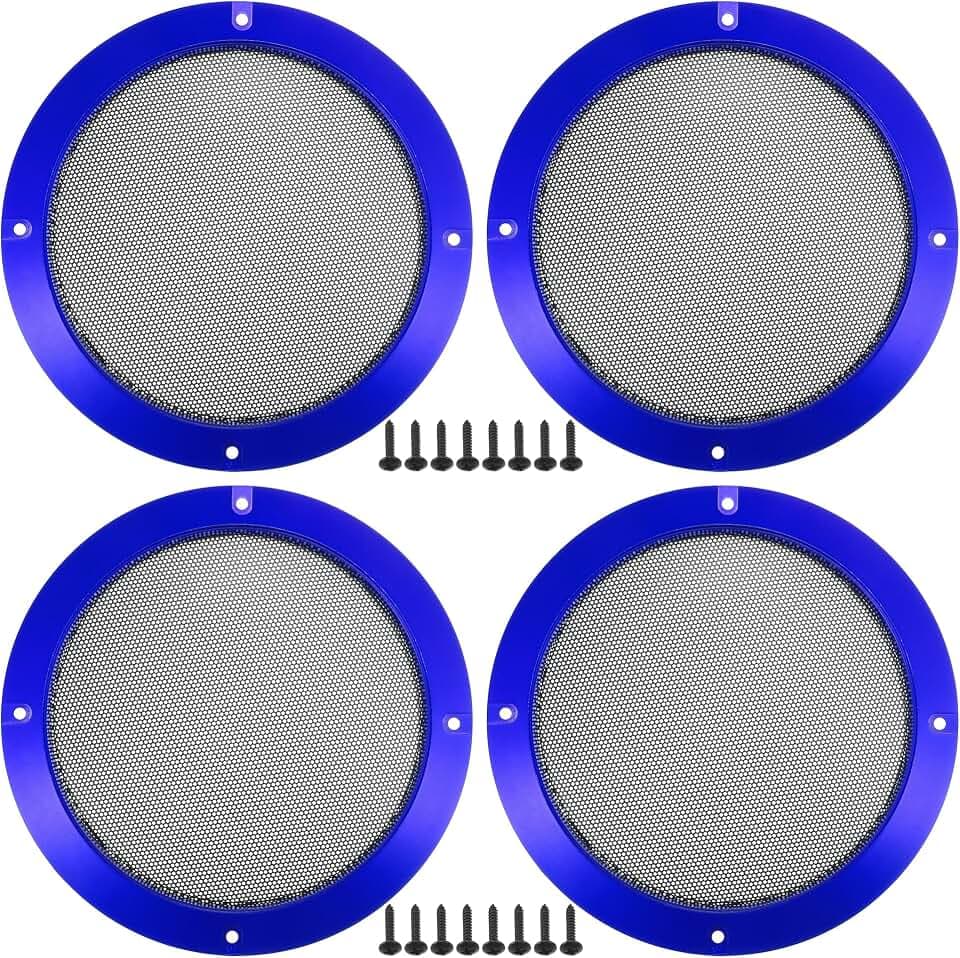 ACROPIX Universal 6.5" Car Speaker Grills Cover Mesh Round - Pack of 4