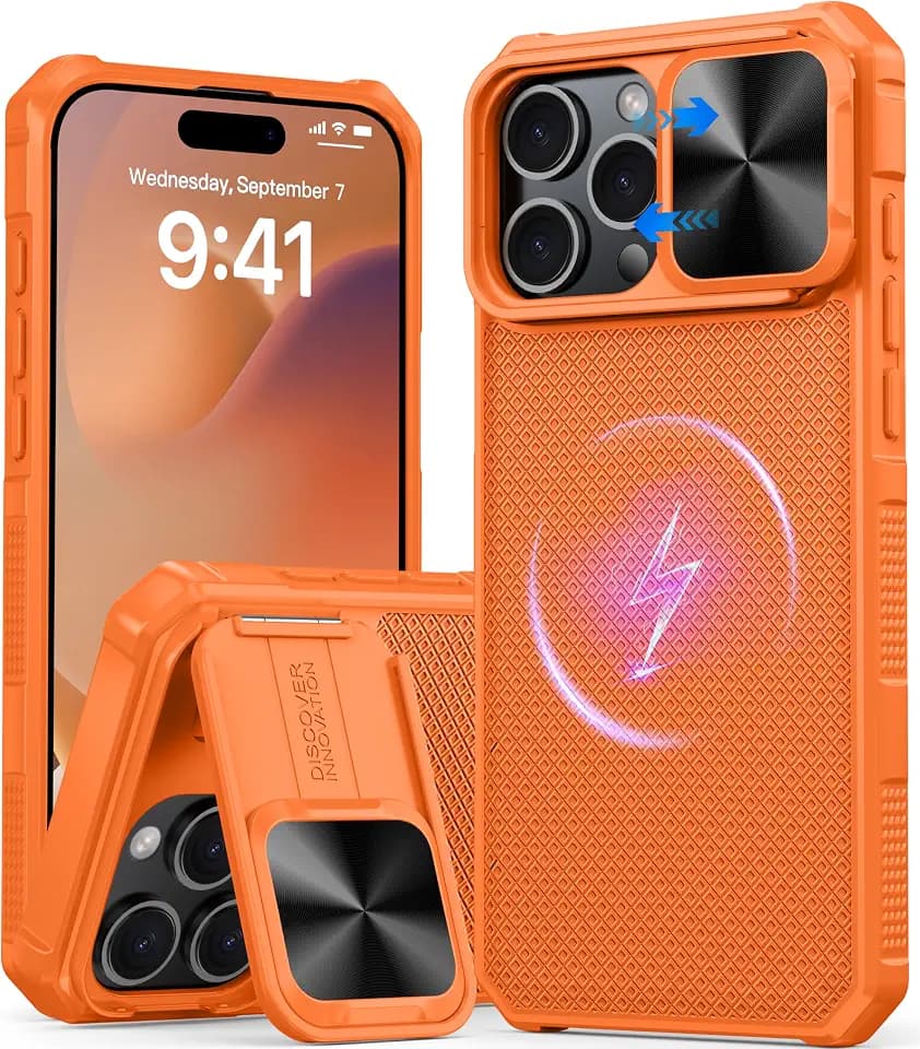 for iPhone 16 Pro Max Case with Slide Camera Cover, Fit for Magsafe