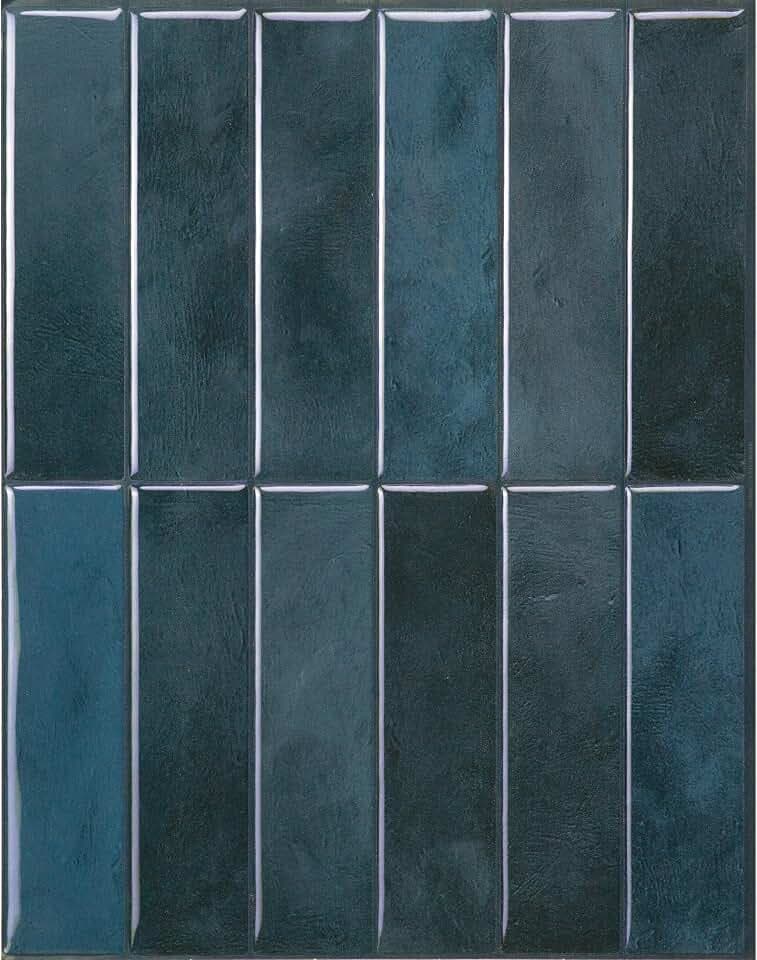 Smart Tiles Klebefliesen, Gestapelt Petrolblau, 29,02x22,86 cm