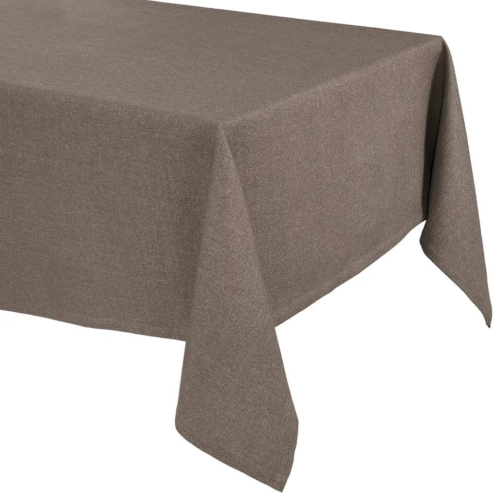 BEAUTEX Lina Tischdecke Elegante Leinenoptik, eckig 110x140, Haselnuss