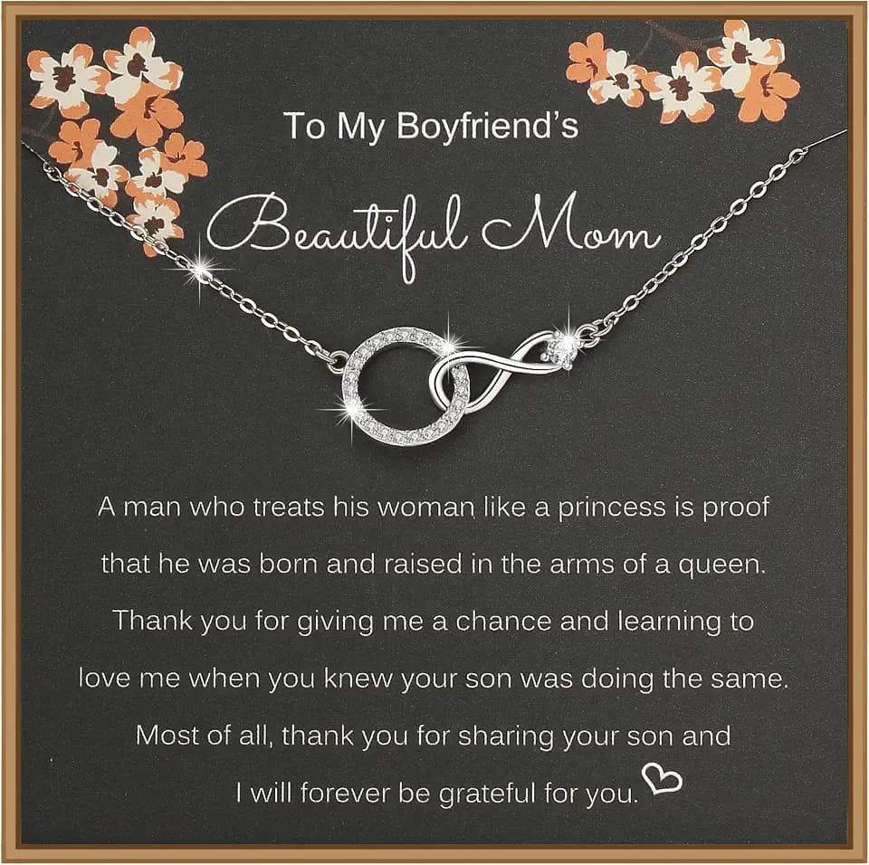To Boyfriend's Mom Necklace, Infinity Necklace for Women