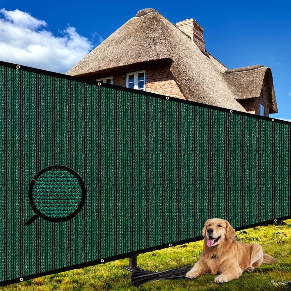 Shade&Beyond 6' X 50' Fence Privacy Screen Heavy Duty 170 GSM Fencing Mesh Shade Net Cover for Wall Garden Yard Backyard Indoor Outdoor Home Decoration, Green