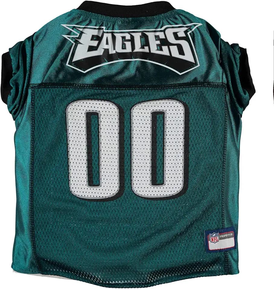 Pets First NFL Philadelphia Eagles Dog Jersey, Medium, Poly-mesh and Satin, Officially Licensed