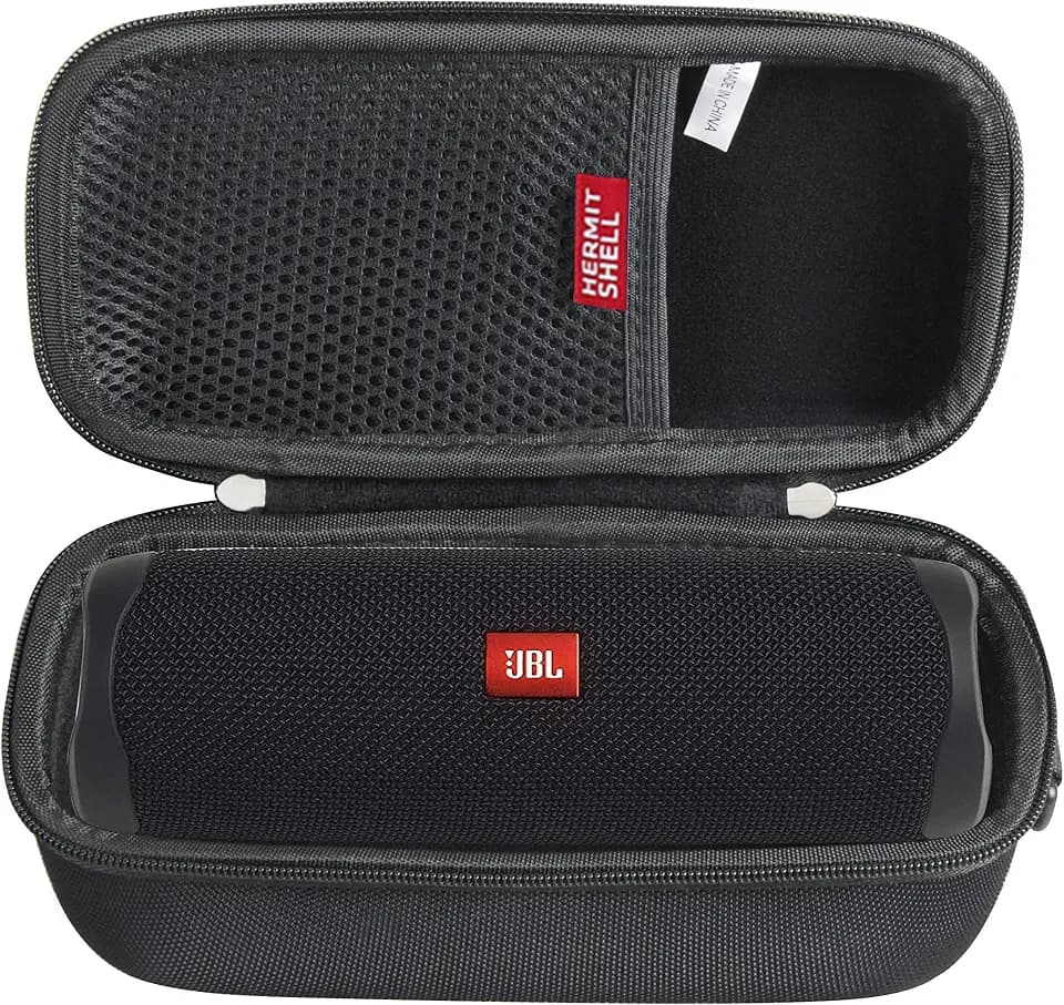 Hermitshell Hard Travel Case Fits JBL FLIP 5 / JBL FLIP 6 / JBL Flip 7 Waterproof Portable Bluetooth Speaker (Black)