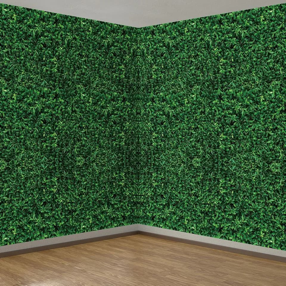 Tatuo 12 Pcs 9 x 4.5 Ft Green Leaves Photography Backdrop Grass Tablecloth